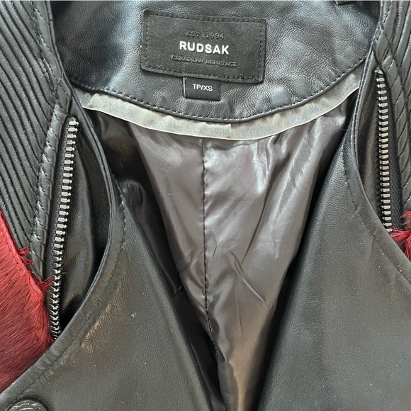 Rudask leather jacket with fur - Picture 4 of 8